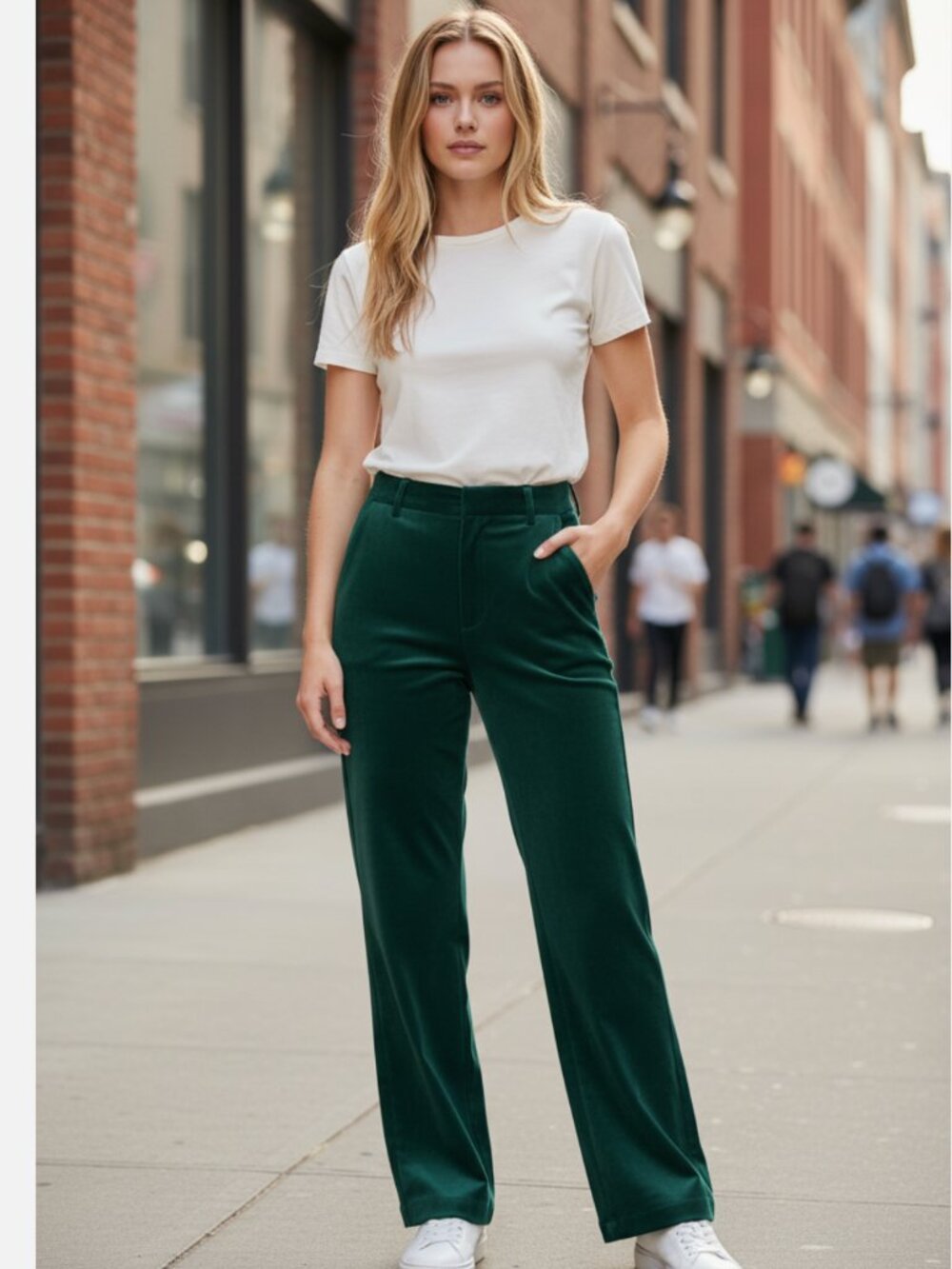 NWT Avec Les Filles Satin Stripe Wide Leg Pants